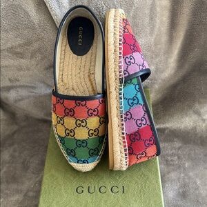 Gucci Rainbow Espadrille Flats